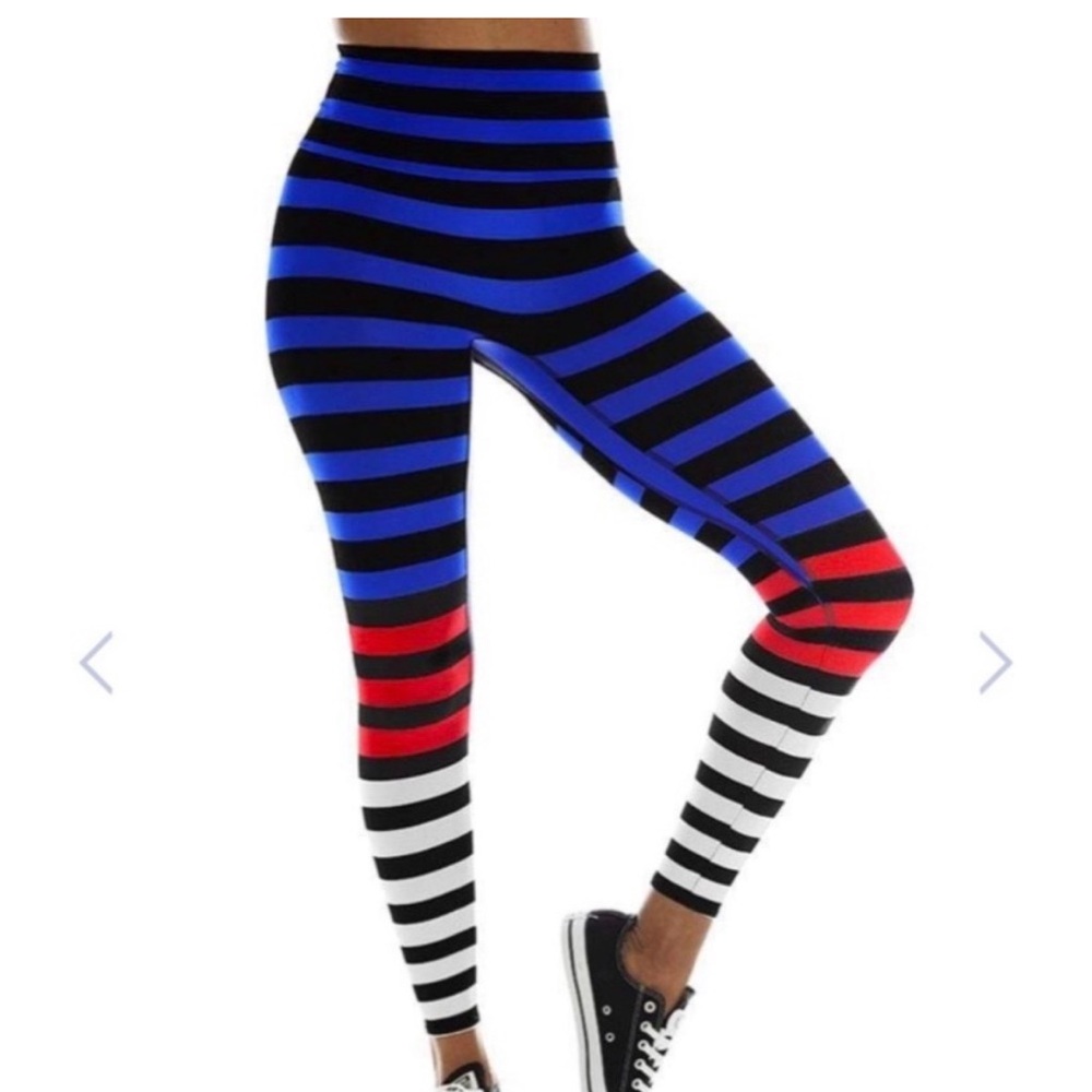 K-deer woman’s Leggings - Blue, Red, Black